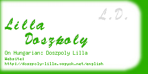 lilla doszpoly business card